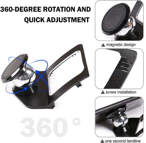 LLKUANG 360-Degree Rotary Mobile Phone Holder for BMW 3 Series E90 E91 E92 E93 2005-2012 (Aluminium Alloy)