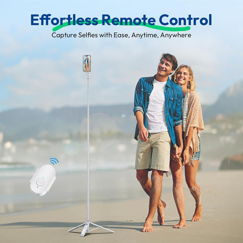 ULANZI TT88 17, 57" 2-in-1 Magnetic Tripod for iPhone Extendable Selfie Stick w Remote, Phone Clip & Dual Cold Shoe