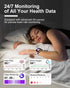 Smart Watch, 2.01” HD Fitness Tracker for Women, Blood Pressure/Heart Rate/Sleep Monitor, IP68 Waterproof