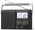 LEOTEC AM FM Radio with Bluetooth,Portable Radio Strong Reception,Plug in Wall,Battery Operated,10 White