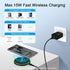 Fast Wireless Charger Pad for Samsung S24 Ultra, 15W Wireless Android Phone Charger Station for Galaxy S24 Plus, S23FE,