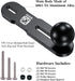 BRCOVAN Aluminum Alloy Mount Base with 1'' TPU Ball Compatible with RAM Mounts B Size 1 Inch Ball Double Socket Arm