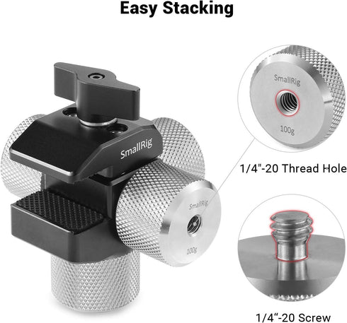 SMALLRIG 100g Removable Counterweight for DJI Ronin S/Ronin RS 2/Ronin-SC/Ronin RSC 2 Stabilizers
