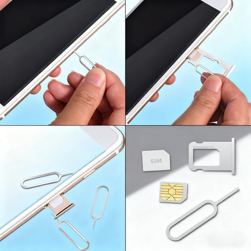 Generic 4 Pcs SIM Card Removal Openning Tool Tray Eject Pins Needle Opener Ejector Compatible with All iPhone Apple