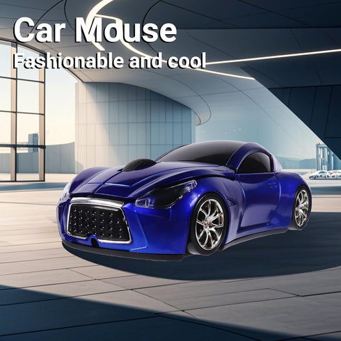 elec Space Wireless Car-Shape Mouse, Blue, 2.4GHz, 1600 DPI, USB Receiver, Cute Gaming Mouse for Kids
