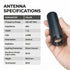 HYSHIKRA 462-467Mhz 3.5 High Gain GMRS NMO Antenna, UHF Ghost Antenna for Midland Motorola BaoFeng Retevis Midland Car