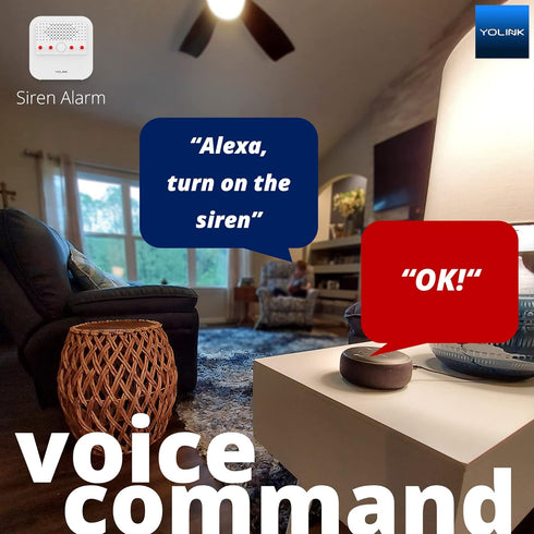 Smart Siren Alarm, Loud 110 dB Wireless Home Security Alarm, Panic Alarm with Remote Control, Works with Alexa, Google
