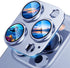 UniqueMe Camera Lens Protector for iPhone 13 Pro/Pro Max - Sierra Blue, Metal Ring, Strong Drop Protection, Tempered