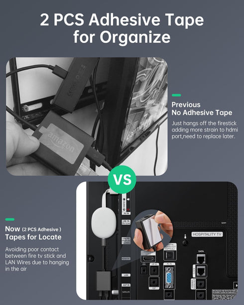 ELECTOP Ethernet Adapter for Chromecast: USB Type C to RJ45 Ethernet Network Adapter Compatible with Google TV