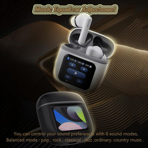 Touch Screen Earbuds TWS Bluetooth, Wireless Blue Tooth Ear Buds for iPhone Android, Small Ears Earphones