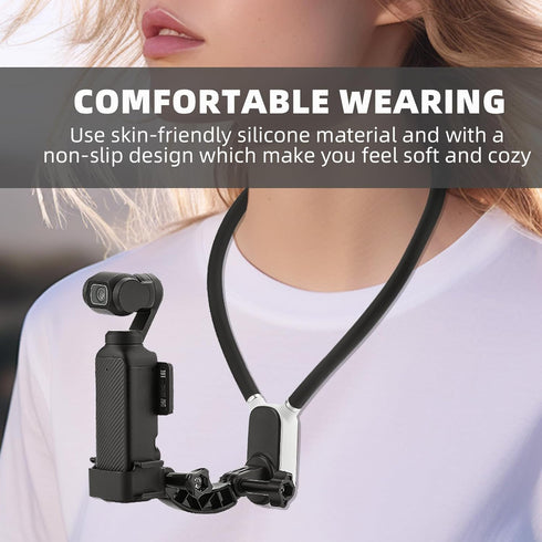 Pocket 3 Magnetic Neck Mount for DJI OSMO Pocket 3, Chest POV/Vlog Video Selfie Stand for GoPro