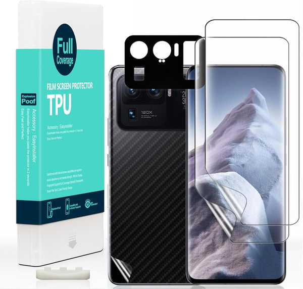 Ibywind 2 Pcs Screen Protector for Xiaomi 11 Ultra (5G/4G) 6.81", Flexible TPU Film with Camera Lens Protector