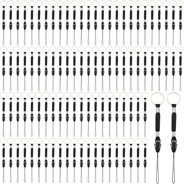 Bememo 20 Pcs Black Nylon Lanyard Strap Short Detachable Lanyard for USB