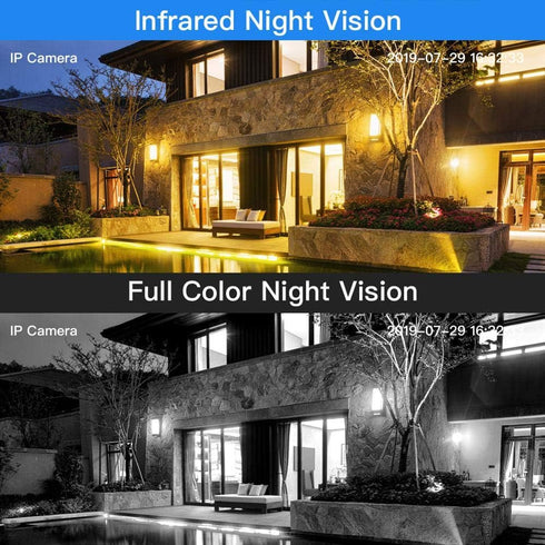 EVERSECU Outdoor PTZ Security Camera, 1080P, 2.4Ghz WiFi, Night Vision, Two Way Audio, Supports SD Card