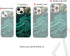 BURGA Phone Case for iPhone 13 - Cute Aesthetic Pattern Hard Shell Protection Cover for Women and Men, Emerald Pool