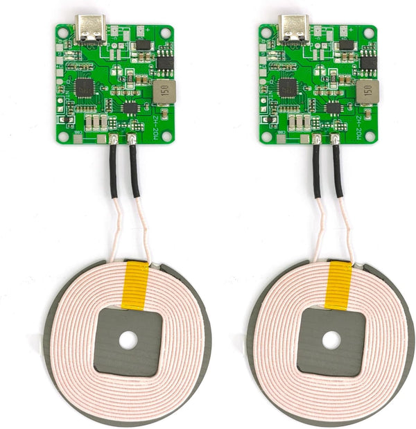 Sevilinlu 2Pcs 20W Max QI Wireless Charger PCBA Module Coil, DIY Fast Charging