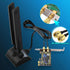 Eightwood WiFi 6E Antenna, Tri-Band 6GHz 5GHz 2.4GHz RP-SMA Magnet Mount Base for PC