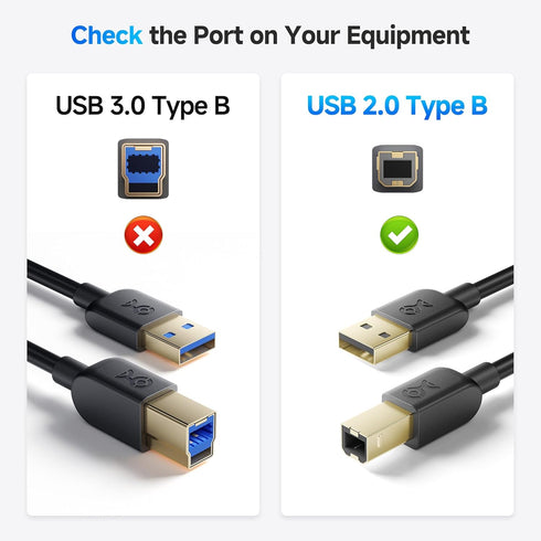 3-Pack 15ft, Cable Matters Long USB Printer Cable - USB A to B Cable, Compatible with Printer, External Hard Drive