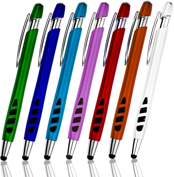 Stylus Pen for Touch Screens & Ballpoint Writing - 2 in 1 with Sensitive Stylus Tip, Compatible with Touch Screen