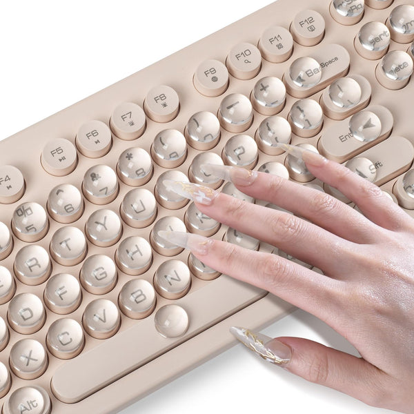 110PCS Keyboard Cover Stickers for Long Nails - Clear Glass Bubbles Long