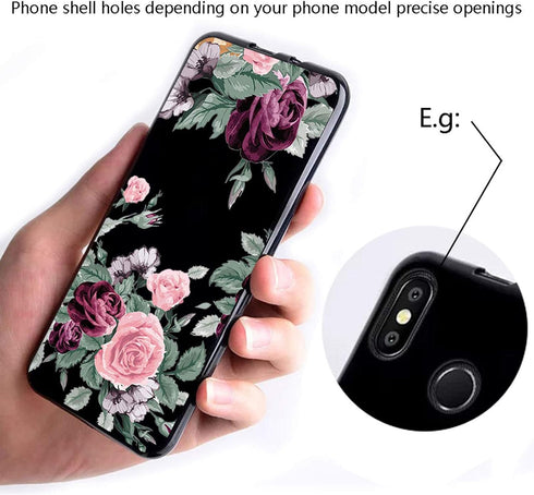 Ultra-Thin Black Soft Silicone TPU Phone Case + 2 Screen Protector for LG K31 Rebel (5.70") - Shock-Absorption Cover