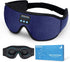 Sleep Headphones, 3D Bluetooth Sleep Mask, LIGHTIMETUNNEL Washable with Ultra Thin Stereo Speakers, Blue Color