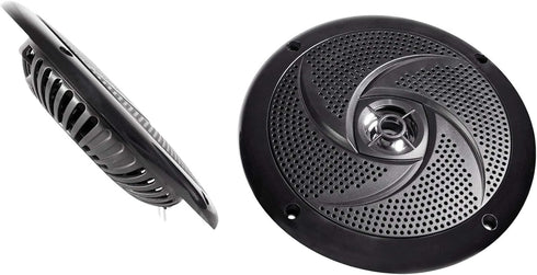 Rockville Pair RSM65B 6.5" Waterproof Slim Marine Boat Speakers - 320 Watt, Black