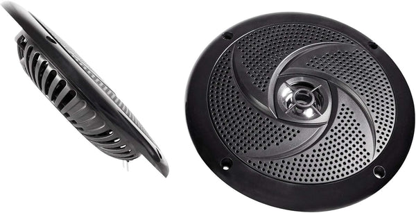 Rockville Pair RSM65B 6.5" Waterproof Slim Marine Boat Speakers - 320 Watt, Black