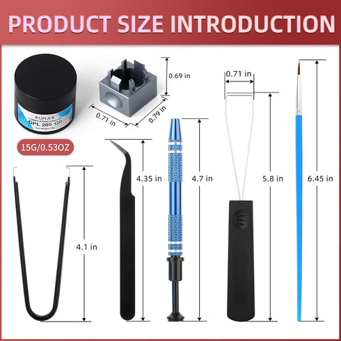 YIMAGUJRX RUNJRX Keyboard Switch Lube Kit, GPL 205G0, 0.53oz/15g, Switch Opener for Cherry MX, Gateron, TTC, Holy