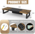 WESTREE Dual Monitor Stand Riser, Wood and Steel Monitor Stand for 2 Monitors, Multi-Purpose Desktop Storage Stand