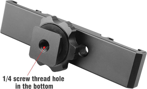 Dual Cold Shoe Mount Bracket, Chromlives Dual Hot Shoe Extension Bar, Cold Shoe Mount Plate Adapter for Microphone, LED