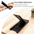 Attkryy Compact Adjustable Foldable Phone Stand for Desk - Black, Mini Mobile Holder for iPhone, Kindle