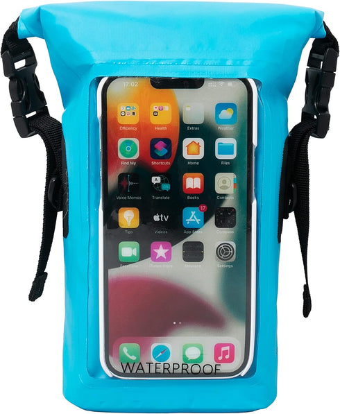 geckobrands Parent Phone Tote Dry Bag (Neon Blue)