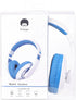 rockpapa Comfort Kids Headphones for School, Lightweight Over-Ear Wired 3.5mm for Boys Girls Teens, Travel White/Blue