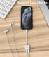 Headphone Adapter Lightning to Audio Jack and Charger Extender, Compatible with iPhone 11 12 Mini Pro Max