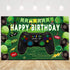 Video Game Theme Happy Birthday Backdrop - Photography Background for Kids Boys Party Decorations and Props