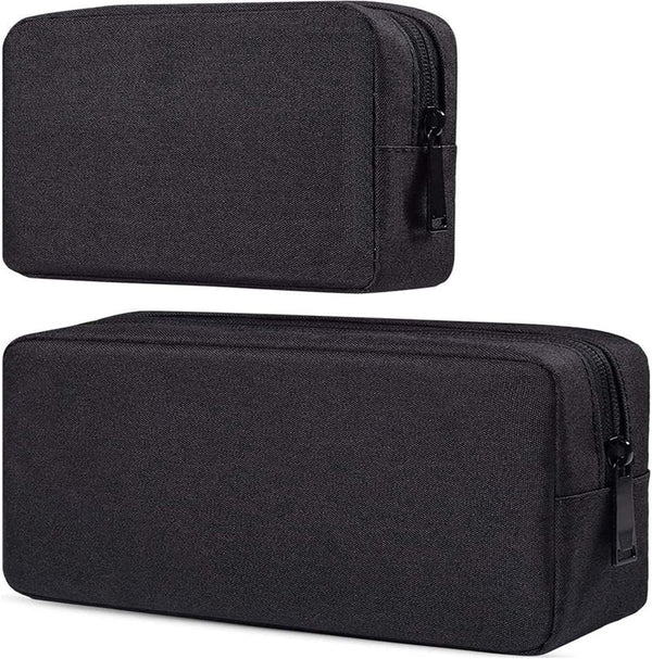 Canvas Waterproof Universal Electronic Accessories Organizer for Power Bank, Charging Cords, Chargers, Mouse, USB