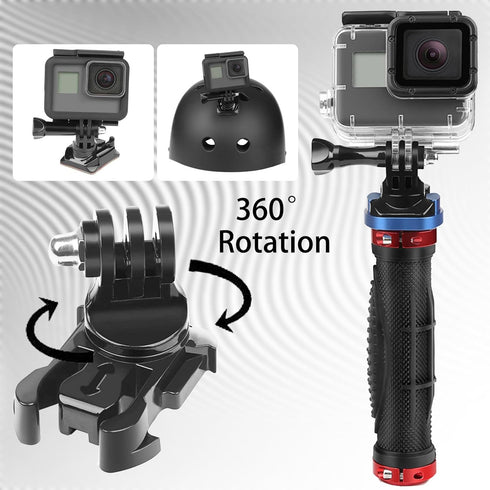 Universal Helmet Adhesive Sticky Mount for Action Cameras, Includes 4 Curved/Flat Mounts, Compatible with Insta360,