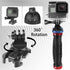 Universal Helmet Adhesive Sticky Mount for Action Cameras, Includes 4 Curved/Flat Mounts, Compatible with Insta360,