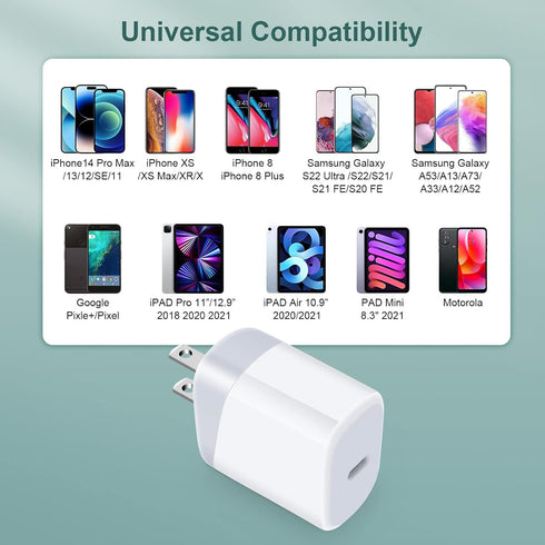 USB C Pixel 7 Fast Charger Type C Charging Block for Google Pixel 8a 8 Pro 7a 7 Pro 7 6a 6 Pro 5a, 20W PD 3.0 Adapter