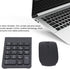 SUNGOOYUE Number Pad, Plug and Play 2.4GHz Wireless Technology 1200 DPI Sensitive Number Pad Mouse Combo for Home Office (Black)