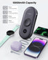 Portable Charger for Samsung Watch 7, 10000mAh Power Bank with Built-in Cables and AC Wall Plug for Samsung Phones and