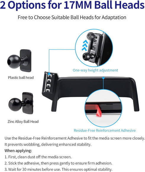 Masergogo 3 2017-2018, 7" 360 Car Phone Holder for Mazda Screen Fixed Clip, Auto Accessories Navigation Bracket