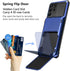 Vofolen Wallet Case for Galaxy S21 Ultra, Credit Card Holder, 4-Card Flip Cover, Dual Layer Hybrid Hard Shell (Navy)