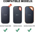 Lacdo Hard Carrying Case for SanDisk Extreme Pro/SanDisk Extreme Portable SSD 500GB 1TB 2TB 4TB USB-C, EVA Shockproof