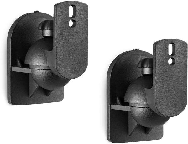 WALI Speaker Wall Ceiling Mounts, Bookshelf Speaker Wall Mount Brackets, Hold up to 7.7 lbs (SWM202), Black