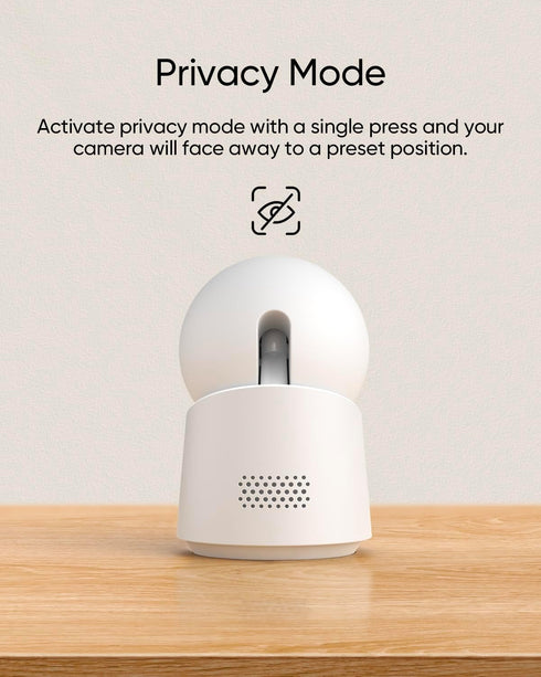 eufy Security Indoor Cam C220, 2K Resolution Security Camera, 360° Pan and Tilt, Plug-in with AI Tracking
