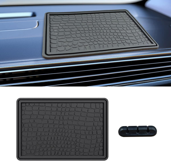 Deaelf Car Dashboard Non-Slip Mat, Waterproof PVC Car Dash Sticky Grip Pad with