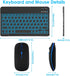 LAMA 7 Colors Backlit Bluetooth Keyboard and Mouse, Ultra-Slim Wireless for iPad, iOS, Windows & Android