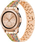 Dsytom Compatible with Samsung Galaxy Watch 42mm Band - 20mm Jewelry Watchband & Bezel Ring Cover
